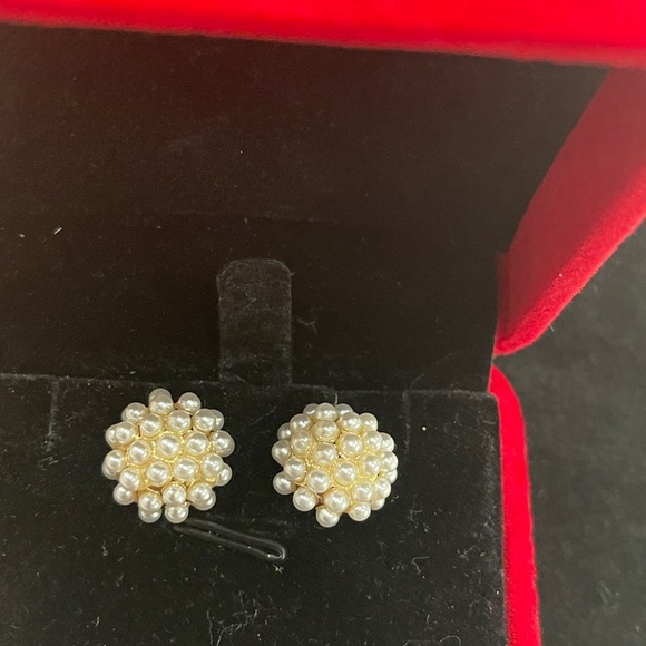 Olive and Piper Pave Pearl Studs - Picture 5 of 7